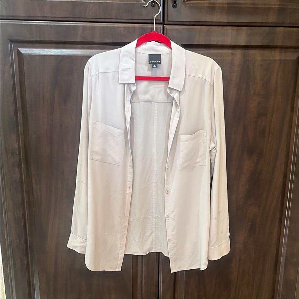 Trouve Cream Button Down Shirt